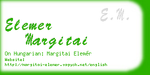 elemer margitai business card