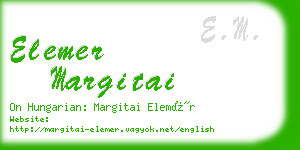 elemer margitai business card